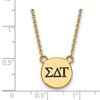 Black Bow Jewelry 14k Yellow Gold Plated Sterling Silver Sigma Delta Tau Greek Life Necklace 18 Inch - 2 of 4