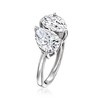 Ross-Simons 3.00 ct. t.w. CZ Toi Et Moi Ring in Sterling Silver - 3 of 4