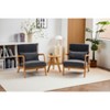 Mid-Century Modern Accent Chair, Arm Chair Living Room Chairs with Pillow Upholstered Reading Chair - 3 of 4