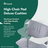 hauck Highchair Pad Deluxe, Removable Washable Padded Seat Cushion Compatible with Wooden Alpha+ and Beta+ Model High Chair, Accessory Only, Grey - 2 of 4