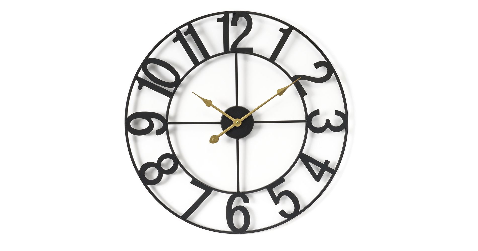 Sorbus Large Wall Clock for Living Room Decor - Numeral Wall Clock for Kitchen - 24 inch Wall Clock Decorative (Black)