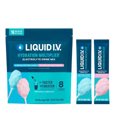 Liquid I.v. Hydration Multiplier - Cotton Candy Electrolyte Powder Drink Mix 1 Pack (16 Servings)