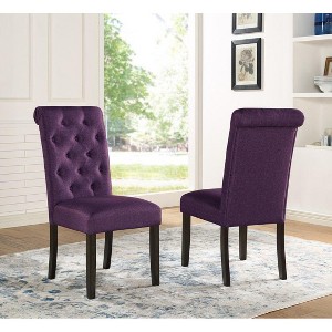 NicBex Set of 2 Classic Tufted Solid Wood Dining Chair with High Back,Velvet Upholstered Armless Chairs for Kitchen,Living Room - 1 of 4