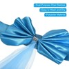 Unique Bargains Mesh Yarn Floating Chair Bands Decoration Stretch Satin Chair Sashes Bows - 3 of 4
