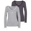 Women's 2 Pack Striped Long Sleeve Tops - LASCANA - 2 of 4