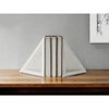 HomeRoots Set of Two 7" White Metal Decorative Bookends - 2 of 4