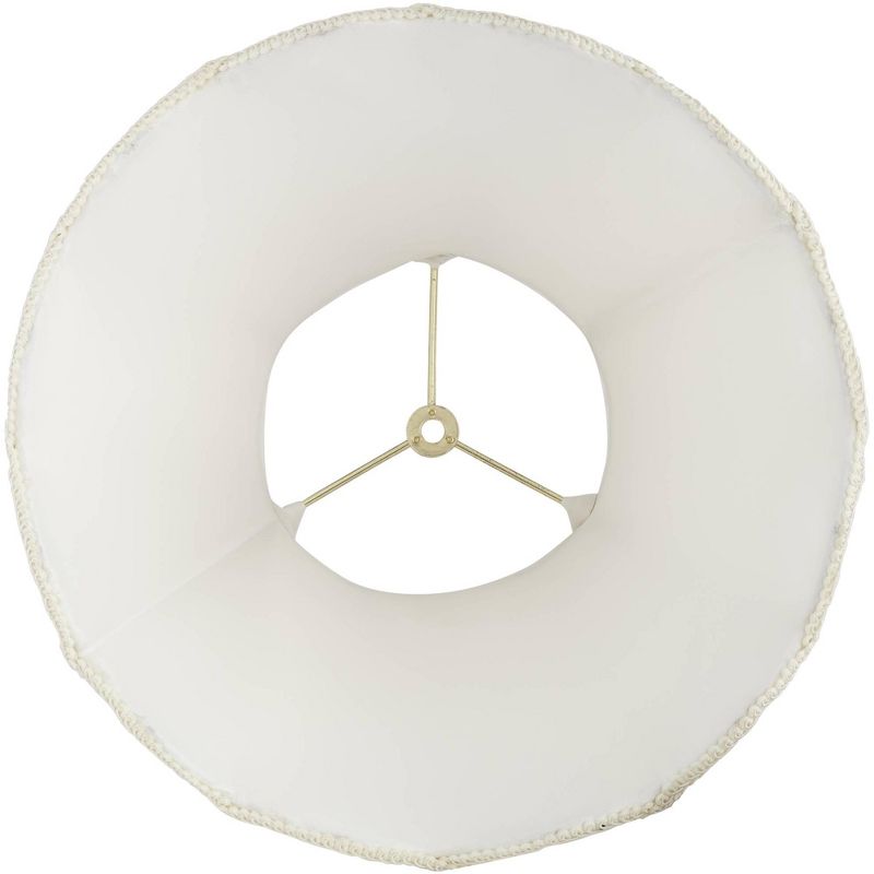 Springcrest Cream Scalloped Gallery Medium Bell Lamp Shade 7" Top x 14" Bottom x 12.5" High (Spider) Replacement with Harp and Finial, 6 of 9