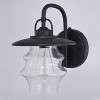 VAXCEL Glenn 1 Light Dusk to Dawn Black Coastal Outdoor Wall Lantern Clear Glass - 4 of 4