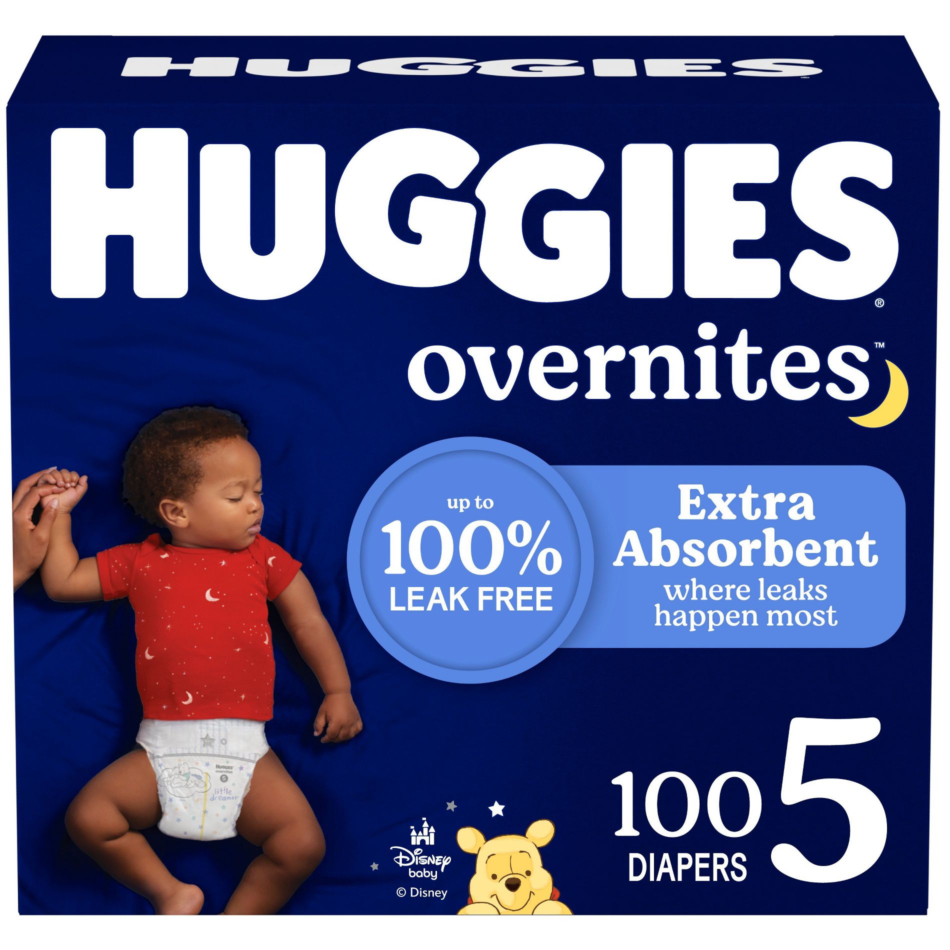 Huggies Overnites Nighttime Baby Diapers - Size 5 - 100ct