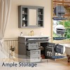 Bathroom Vanity Cabinets 36 Inches With Medicine Cabinet, Bathroom Floor Cabinets With 2 Soft Closing Doors And 4 Drawers-Cuddlewood - 3 of 4