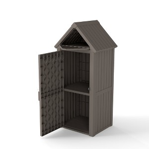 Decksplore 1.67 ft. W x 2.16 ft. D Outdoor Storage Resin Shed Lockable Resin Garden Shed for Backyard(21.12 cu ft） - 1 of 4