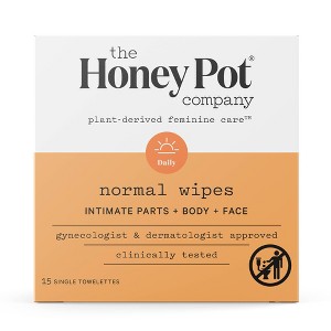 The Honey Pot Company, Normal Feminine Cleansing Wipes, Intimate Parts, Body or Face - 1 of 4