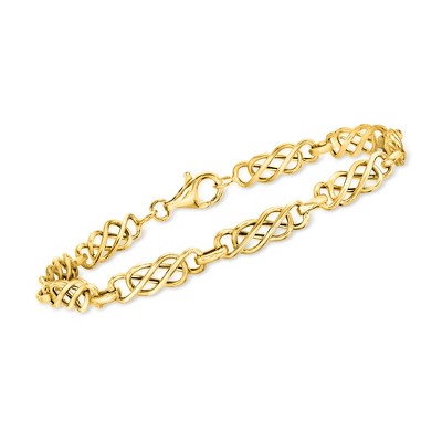 Ross-Simons 14kt Yellow Gold Double-Infinity Link Bracelet