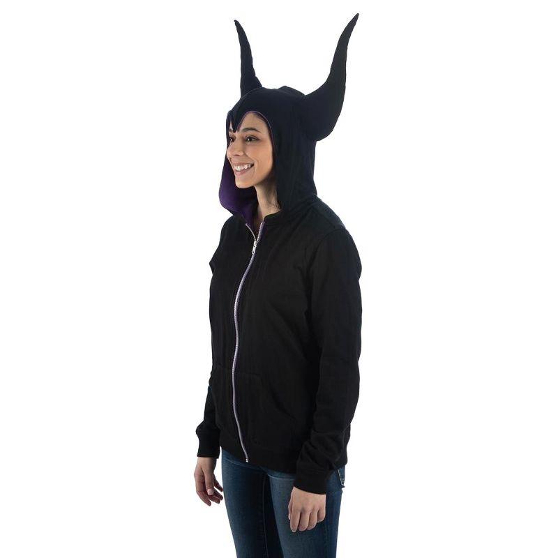 Disney Juniors' Villains Maleficent Costume Full Zip Hoodie, 5 of 7