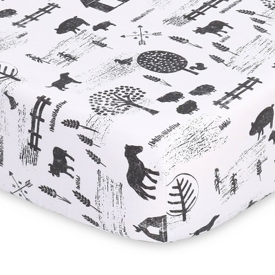 The Peanutshell Fitted Crib Sheet  - Vintage Farm