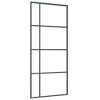 VidaXL Sliding Door Frosted ESG Glass and Aluminum 35.4"x80.7" Black - 2 of 4