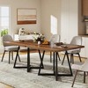 Okak Rustic Wood Square/Round Dining Table with Thick Top & Sturdy Base,Minimalist Kitchen Dinner Table for Dining Room,Breakfast Nook - 3 of 4