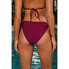 Moda Minx 'Antigua' Merlot Tie Side Bikini Bottoms - 4 of 4