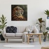 Stupell Industries Adorable Sweet Mom Tiger Holding Baby Cub Detailed Portrait Canvas Wall Art - 2 of 4