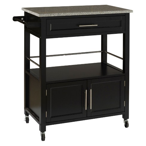 cameron linon kitchen cart granite wood target furniture