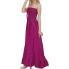 LA LEELA Women's House Daily Routine Evening Wear A line Maxi Smocked Top Dress Long Bohemian Strapless Tube Dresses for Women - 2 of 4