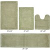 Edge Bath Rug 100% Premium Cotton Ultra-Soft Water Absorbent Tufted Solid Reversible 4 Piece Bathroom Rug Set for Machine Washable Bathmat - 2 of 2