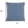 HomeRoots 18" Blue Dot And Stripe Polyester and Cotton Blend Throw Pillow With Texture - 3 of 4