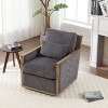 CAVINAS Swivel Barrel Accent Chair With 360 Degree Rotation, High-Density Foam Cushion, Soft Fabric Upholstery - 2 of 4