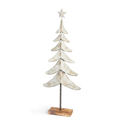 Park Hill Collection Tin Whitewash Christmas Tree Medium : Target