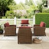 Bradenton 5pc Outdoor Wicker Arm Chair & Fire Table Set - Crosley
 - 3 of 4