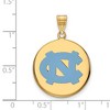 Black Bow Jewelry 14k Yellow Gold Plated Sterling Silver North Carolina Tar Heels NCAA Large Pendant - 2 of 3