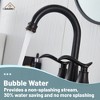 CASAINC 4 in. Centerset Double Handle Bathroom Faucet with 360° Swivel Spout, Stainless Steel Pop-up Drain in Oil Rubbed Bronze - 4 of 4