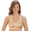 Collections Etc Cotton Bra - Underwire-Free with Lace Accents and Thick Straps for Extra Support - image 2 of 4