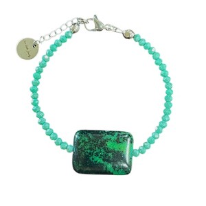 Michelle Marie Boutique's Chrysocolla and Turquoise Bead Bracelet | A Touch of Serenity - 1 of 4