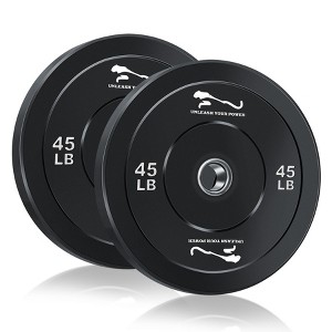 Bumper Plate, Rubber Weight Plates for Strength Training & Weightlifting, Barbell Dumbbell Plates - 1 of 4