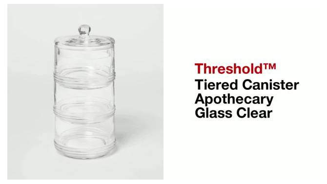 Tiered Canister Apothecary Glass Clear - Threshold&#8482;, 2 of 12, play video