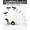 Snow Pusher Shovel with Wheels, Adjustable Ergonomic T-Handle Snow Plow for Driveway, Heavy Duty Wheeled Rolling Shovels with Angeled Blade - 4 of 4