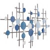 Metal Geometric Overlapping Circle Wall Decor Blue - CosmoLiving by Cosmopolitan: Contemporary Art, Indoor Use, Fully Assembled - 2 of 4