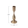 Storied Home Hand-Forged Metal Taper Holder, Antique Brass Finish - 2 of 4