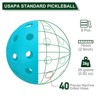 Unique Bargains 40 Holes Durable Precision Good Balance Application Pickleball Balls 8 Pcs - 2 of 4