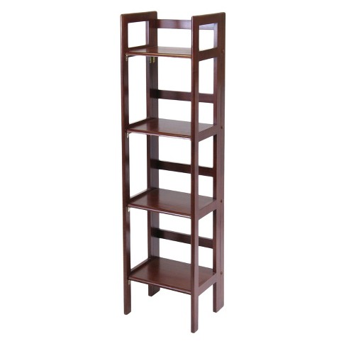 51 34 Terry Folding Bookcase Walnut Winsome Target