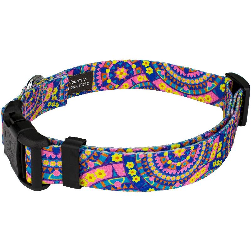 Country Brook Petz Deluxe Blue Boho Mandala Dog Collar - Made in The U.S.A., 3 of 6