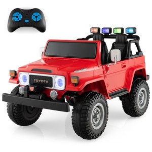 Costway 2 Seater Ride On Truck Car 12V Licensed Toyota FJ40 RC w/ Laser Light & Music - 1 of 4