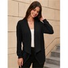 Clearlove Women's Open Front Cardigan Draped Snap Buffalo Plaid Shirt Cardigan Knit Sweater - 2 of 4