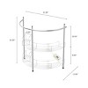 Pedestal Sink Organizer Stainless Steel - Hastings Home: Metal 2-Shelf Bathroom Storage, No Tools Assembly - 2 of 4