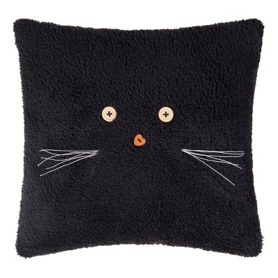 Gallerie II 12" x 12" Black Cat Halloween Throw Pillow