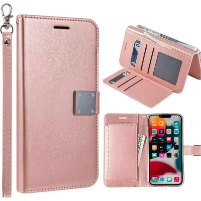 Entronix Case Compatible with Galaxy S23 Ultra - Foldable Leather Wallet, Card Holder & Lanyard