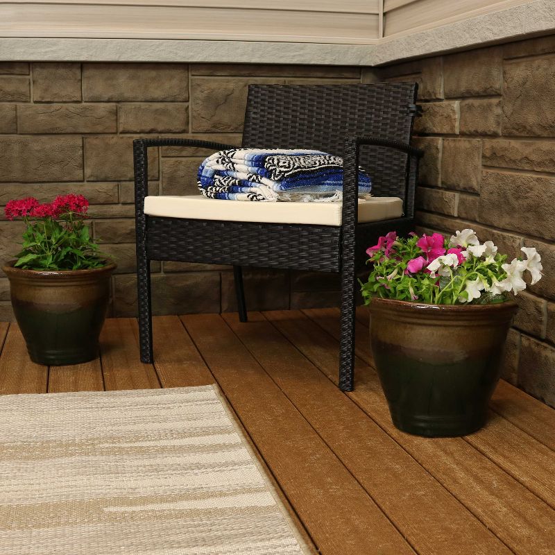 Sunnydaze Studio Outdoor/Indoor High-Fired Glazed UV- and Frost-Resistant Ceramic Planters with Drainage Holes, 2 of 9