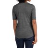 Mafoose Women's Short Sleeve Stretch Heather Moisture Wicking Open Neck Polo Top - 2 of 4