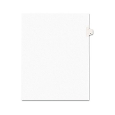 Avery-Style Legal Exhibit Side Tab Dividers 1-Tab Title E Ltr White 25/PK 01405